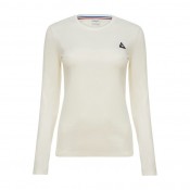 T-Shirt Manches Longues Essentiels Le Coq Sportif Femme Blanc Escompte En Lgine